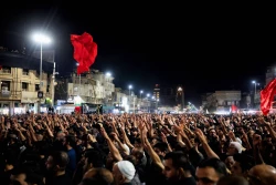 آئین تعویض پرچم گنبد حرم آستان مقدس حسینی و عباسی 7