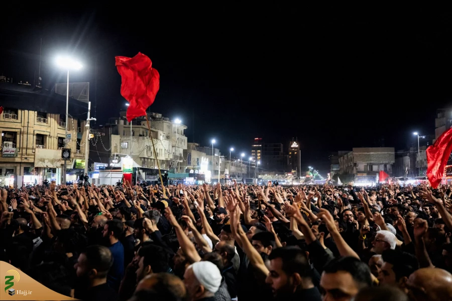 آئین تعویض پرچم گنبد حرم آستان مقدس حسینی و عباسی 7