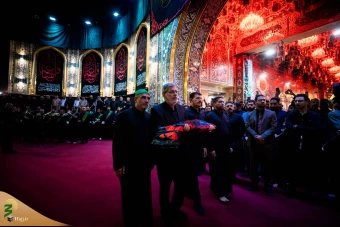 آئین تعویض پرچم گنبد حرم آستان مقدس حسینی و عباسی 5