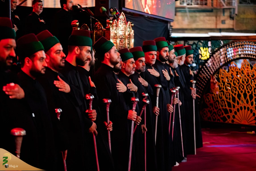 آئین تعویض پرچم گنبد حرم آستان مقدس حسینی و عباسی 8