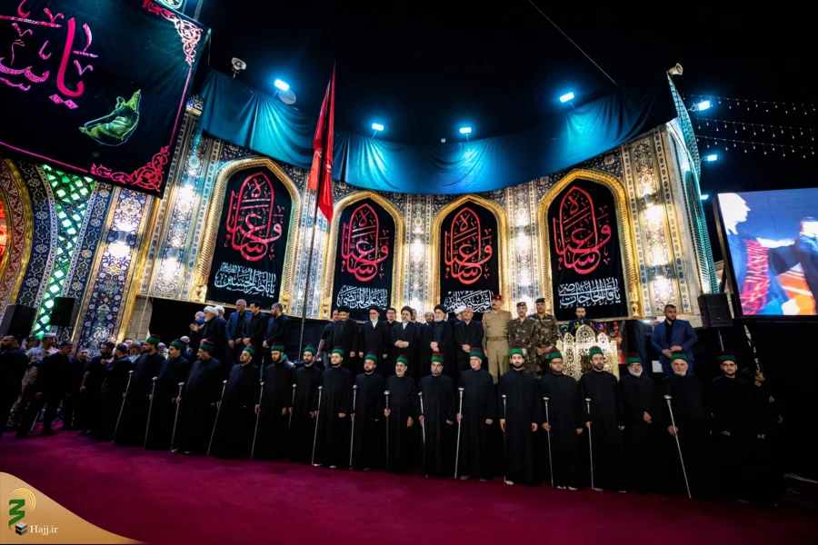 آئین تعویض پرچم گنبد حرم آستان مقدس حسینی و عباسی 14