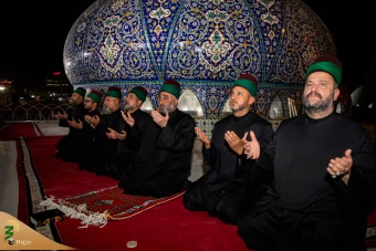 آئین تعویض پرچم گنبد حرم آستان مقدس حسینی و عباسی 6
