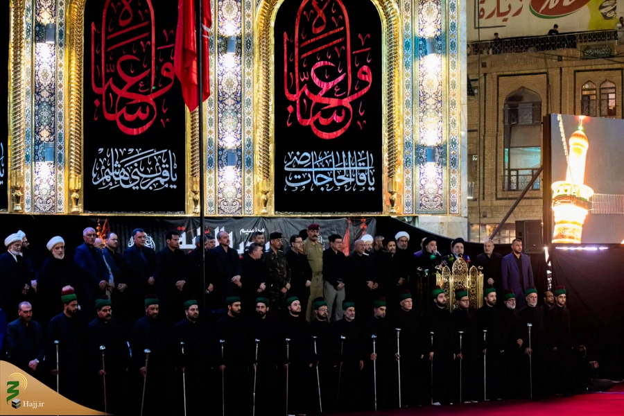 آئین تعویض پرچم گنبد حرم آستان مقدس حسینی و عباسی 20