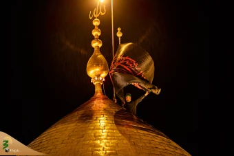 آئین تعویض پرچم گنبد حرم آستان مقدس حسینی و عباسی 22