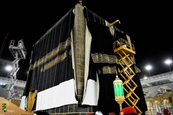 تعویض پرده کعبه 7