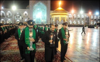 آیین خطبه‌خوانی شب شهادت امام رضا(ع) در مشهد برگزار شد