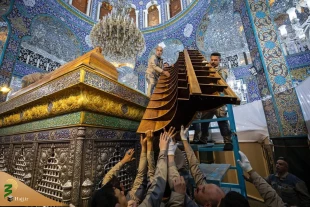 آغاز نصب ضریح حضرت زینب‌(س) در دمشق توسط خادمان آستان حضرت عباس (ع) 2