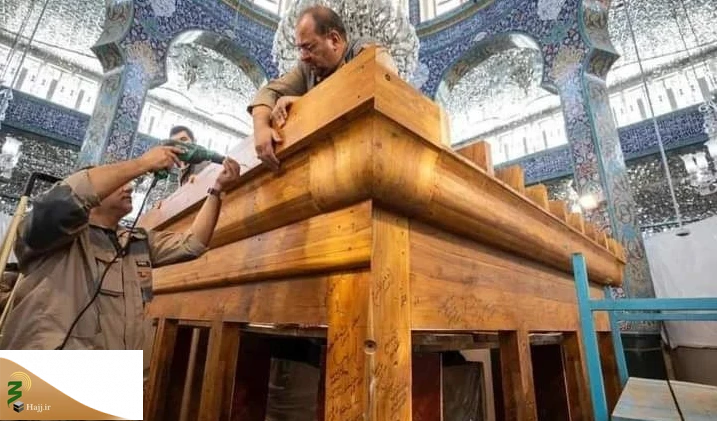 سازه چوبی ضریح جدید حرم حضرت زینب (س) نصب شد+تصاویر 2