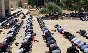 حضور هزاران فلسطینی در نماز جمعه این هفته در مسجد الاقصی