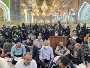 برپایی دعای کمیل با حضور زائران ایرانی در کربلای معلی