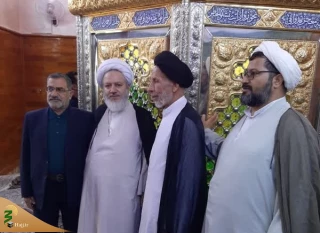 دیدار مسئول دفتر نمایندگی بعثه در نجف با تولیت امام زاده سید ابراهیم الغمر (ع)