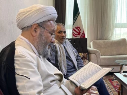 دیدار بانوی روشندل اصفهانی با نماینده بعثه رهبری در کشور عراق
 2
