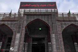 ادامه عملیات عمرانی و زیباسازی صحن حضرت زینب (س) در کربلا 4