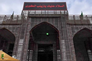 ادامه عملیات عمرانی و زیباسازی صحن حضرت زینب (س) در کربلا 4