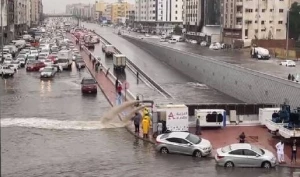 بارش 169 میلی متری باران طی 6 ساعت در شهر جده عربستان