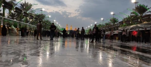 تصاویری از بارش باران در بین الحرمین 2