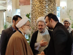 دیدار مسئول دفتر نمایندگی بعثه در کربلای معلی با آیت‌الله امامی کاشانی 3