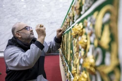آماده‌سازی روکش ضریح مطهر حضرت ابوالفضل العباس (علیه‌السلام) 2