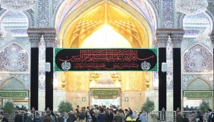 نصب کتیبه های عزا به مناسبت وفات حضرت ام البنین (سلام الله علیها) در کربلای معلی
 2