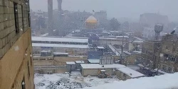 بارش برف در حرم حضرت زینب (س) 2