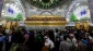 تزئین حرم امام علی(ع) در آستانه نیمه شعبان با شاخه های گل‌ طبیعی 2