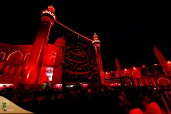 برافراشته شدن پرچم عزا در حرم امیرالمومنین علی علیه‌السلام 7