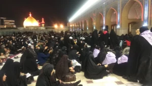مراسم احیاء زائران ایرانی درشب ۱۹ ماه رمضان در صحن حضرت زهرا(س)