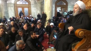مراسم احیاء زائران ایرانی درشب ۱۹ ما ه رمضان در صحن حضرت زهرا(س) 3