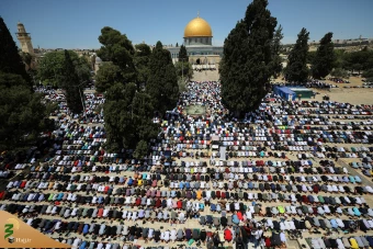 اقامه آخرین نماز جمعه ماه رمضان در مسجد الاقصی 12