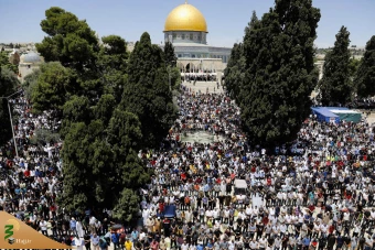 اقامه آخرین نماز جمعه ماه رمضان در مسجد الاقصی 13