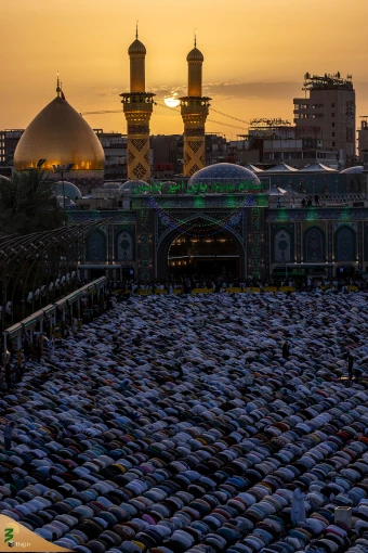 نماز عید فطر در بین الحرمین کربلا 5