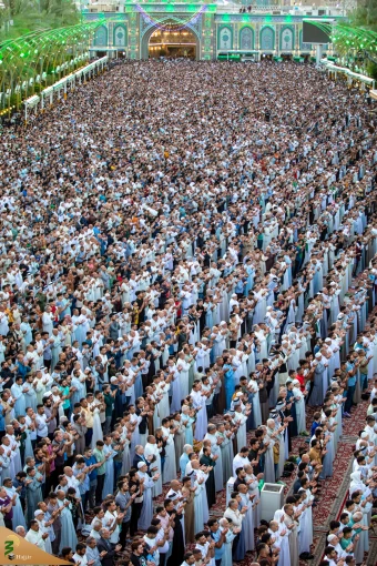 نماز عید فطر در بین الحرمین کربلا 12