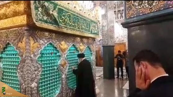 زیارت و نماز رئیس جمهوردر حرم حضرت زینب (س) 4