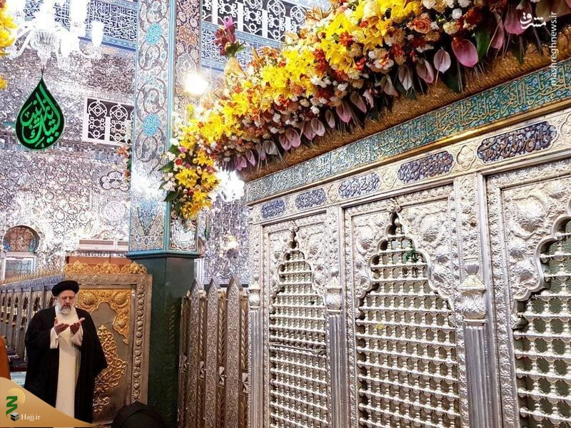 زیارت و نماز رئیس جمهوردر حرم حضرت زینب (س) 5
