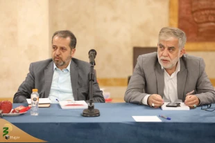 دیدار مداحان بعثه مقام معظم رهبری در عتبات عالیات با نماینده ولی فقیه در امور حج و زیارت در قم 5