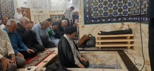 سخنرانی  و اقامه نماز نماینده ولی فقیه درحج وزیارت درجمع زائران حرم رضوی  4