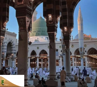 حضور زائران حج تمتع کشورهای مختلف در مسجدالنبی(ص)+ فیلم 