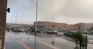  بارش باران در شهر مدینه + فیلم  2