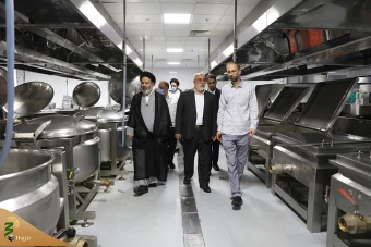 بازدید سرپرست حجاج ایرانی و رئیس سازمان حج و زیارت از آشپزخانه احد 2