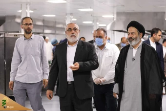 بازدید سرپرست حجاج ایرانی و رئیس سازمان حج و زیارت از آشپزخانه احد 11
