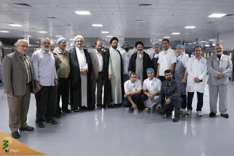 بازدید سرپرست حجاج ایرانی و رئیس سازمان حج و زیارت از آشپزخانه احد 26