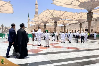 حضور سرپرست حجاج ایرانی در مسجد النبی 12