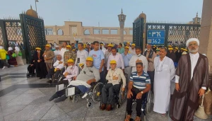 تشرف کاروان جانبازان به حرم نبوی و جنت البقیع+فیلم