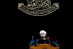 اهتزاز پرچم عزای گنبد بارگاه منور رضوی در کاظمین 21