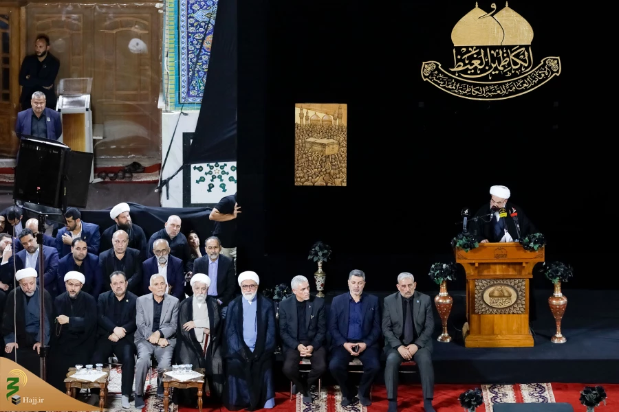 اهتزاز پرچم عزای گنبد بارگاه منور رضوی در کاظمین 22