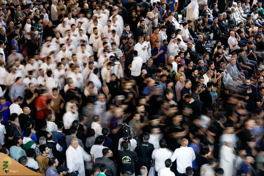 اهتزاز پرچم عزای گنبد بارگاه منور رضوی در کاظمین 28