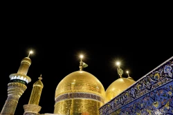 اهتزاز پرچم عزای گنبد بارگاه منور رضوی در کاظمین 18