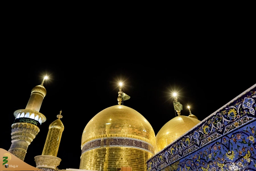 اهتزاز پرچم عزای گنبد بارگاه منور رضوی در کاظمین 18
