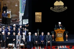 اهتزاز پرچم عزای گنبد بارگاه منور رضوی در کاظمین 22