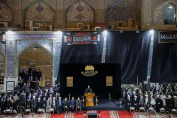 اهتزاز پرچم عزای گنبد بارگاه منور رضوی در کاظمین 26